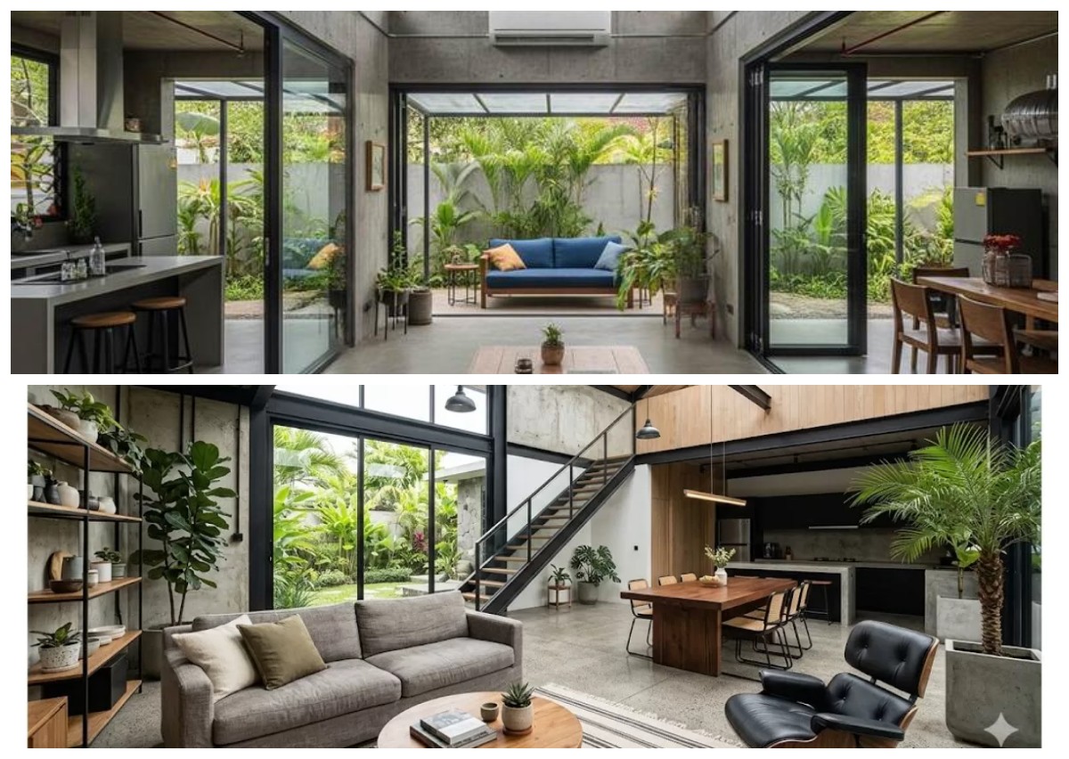 Desain Rumah Industrial Minimalis 2026: Perpaduan Semen Ekspos, Besi Hitam, dan Rahasia Pencahayaan Alami!
