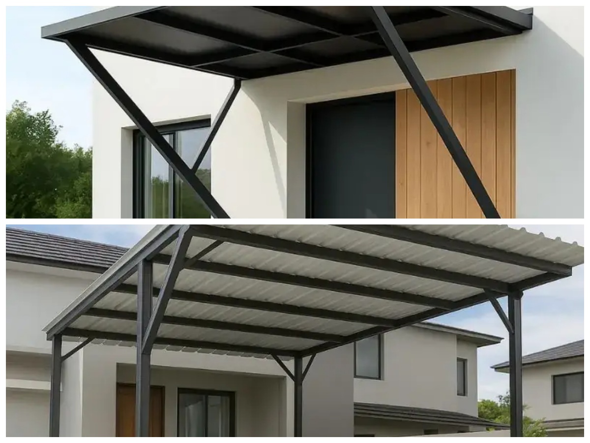 Ide Motif Tiang Kanopi Baja Ringan yang Estetik, Sentuhan Modern untuk Fasad Rumah