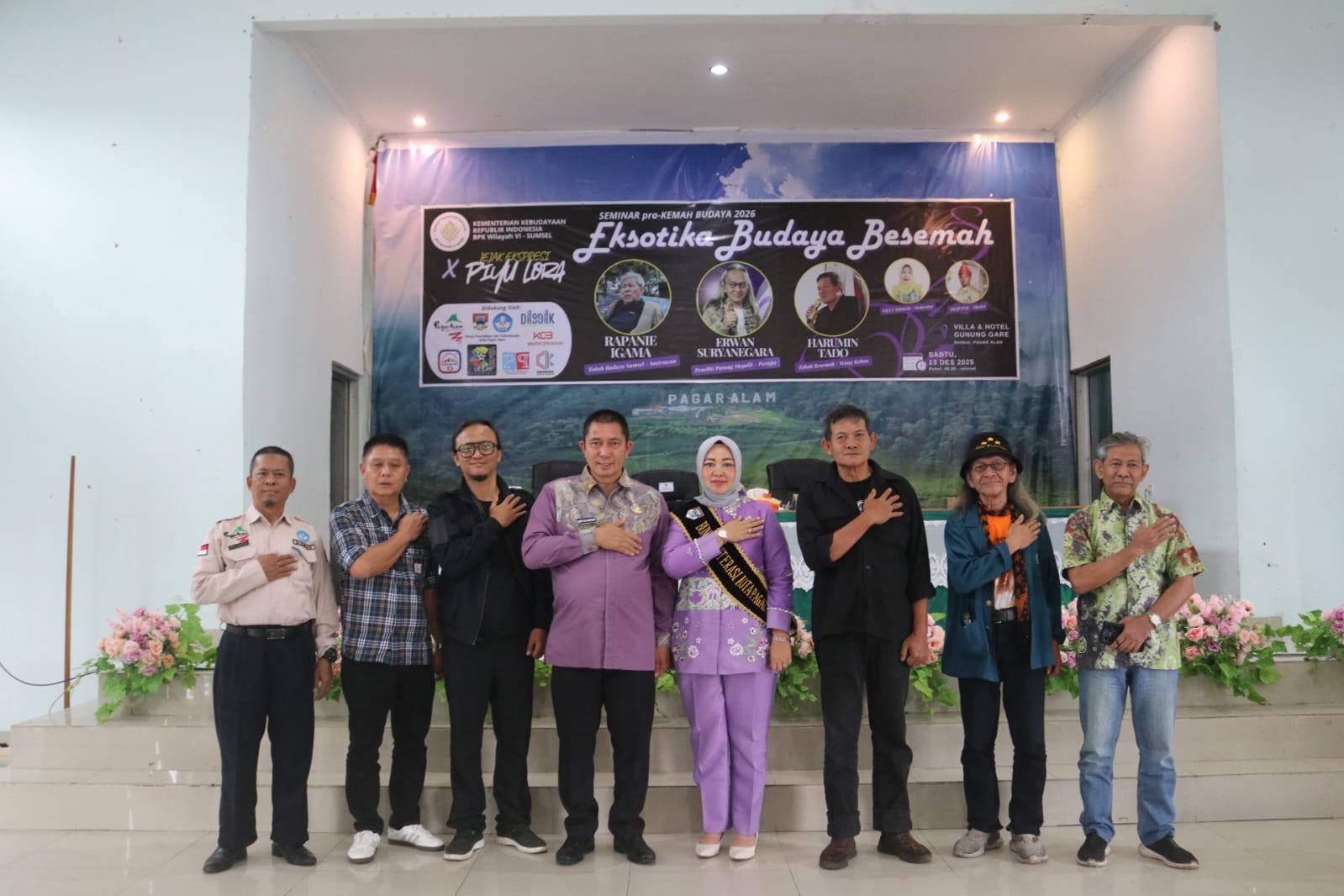 Wali Kota Pagar Alam Buka Seminar Pra-Kemah Budaya 2026, Festival Berejung Siap Digelar Akhir 2025