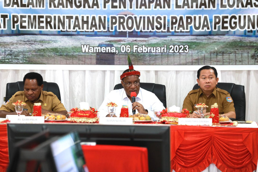 Penyediaan Lahan Lokasi Pembangunan Pusat Pemerintahan Provinsi Papua Pegunungan diselesaikan Kemendagri 