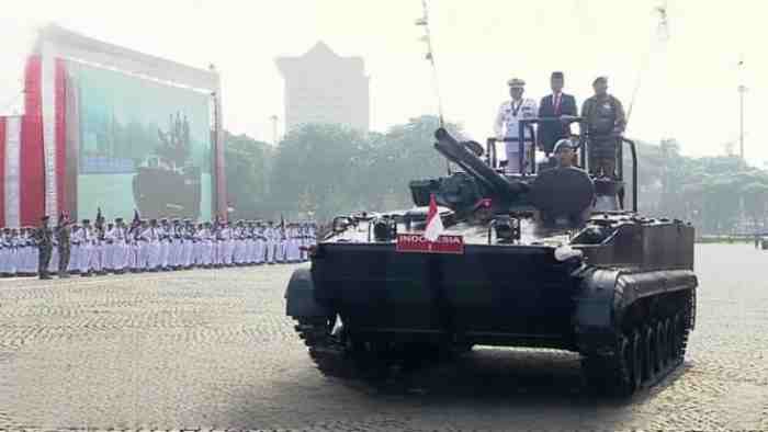 BMP-3F Korps Marinir Jadi Ranpur Kehormatan Di HUT TNI Ke-78
