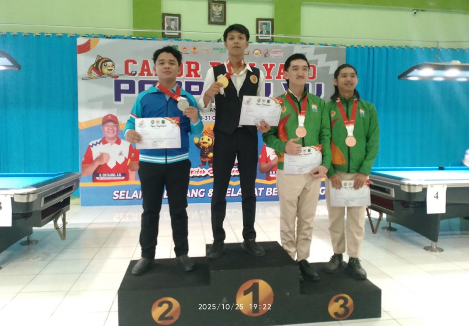 Atlet Biliar Biaggi Raih Medali Emas, ﻿Porprov Sumsel 2025