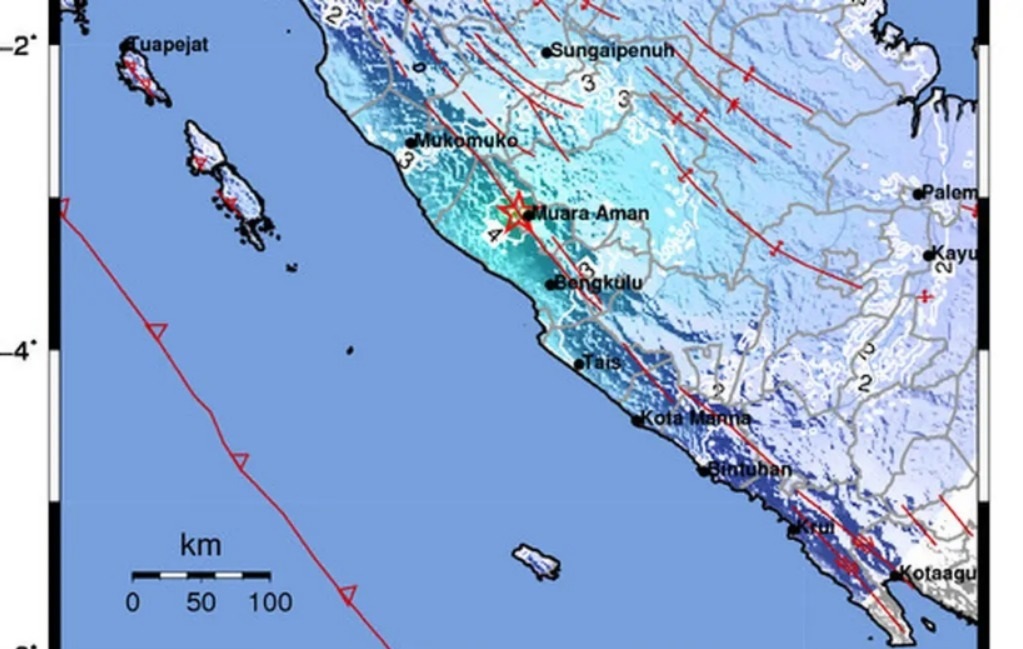 Gempa M 5,2 Guncang Lebong Bengkulu Goyang Pagar Alam
