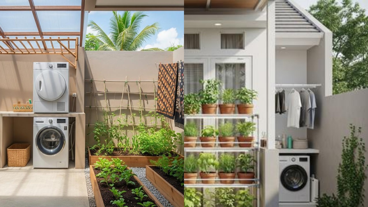 Inspirasi Desain Rumah Minimalis dengan Kebun Dapur di Area Cuci dan Jemur!