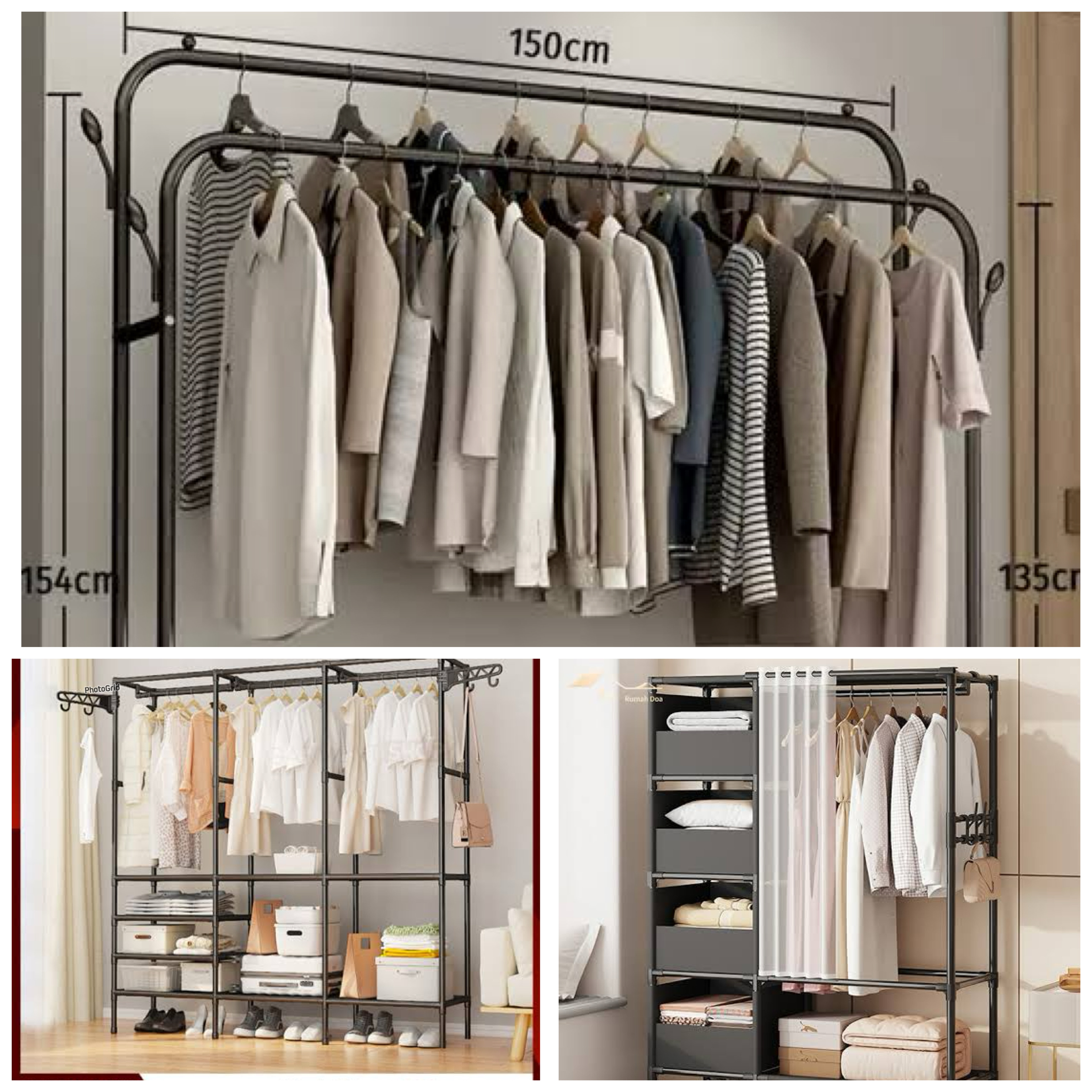 Rumah Terlihat Lebih Luas! Ini Inspirasi Rak Gantung Baju Minimalis yang Wajib Dicoba!