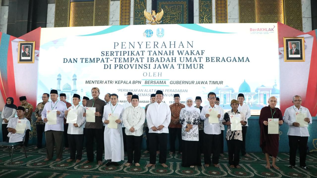 Percepat Sertipikasi Wakaf, Menteri ATR/BPN Gandeng Kampus dan Pemda di Jawa Timur