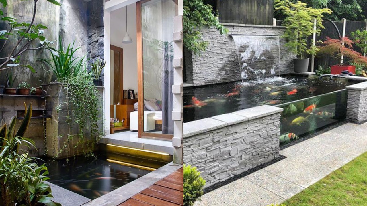 Desain Kolam Ikan Kaca Modern di Depan Rumah yang Estetik dan Menenangkan!