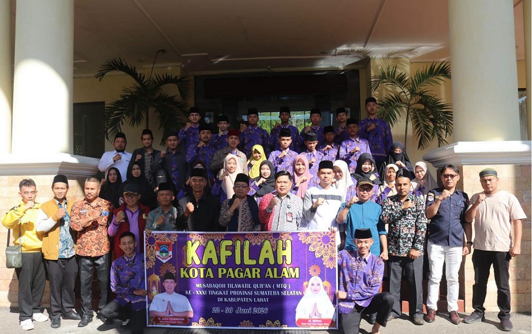 Raih Prestasi Tingkat Provinsi, Sekdakot Lepas Kafilah MTQ Pagar Alam 