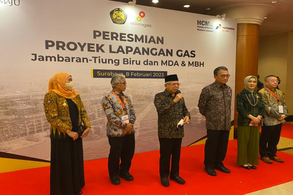 Resmikan Proyek TJB, Wapres RI : Prioritaskan Produksi MBA dan MBH Untuk Kebutuhan Dalam Negeri