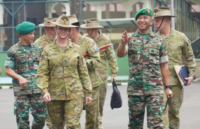 Jalin Kerjasama, Dankodiklatad Sambut Kunjungan Kehormatan Commander Forces Command Australia