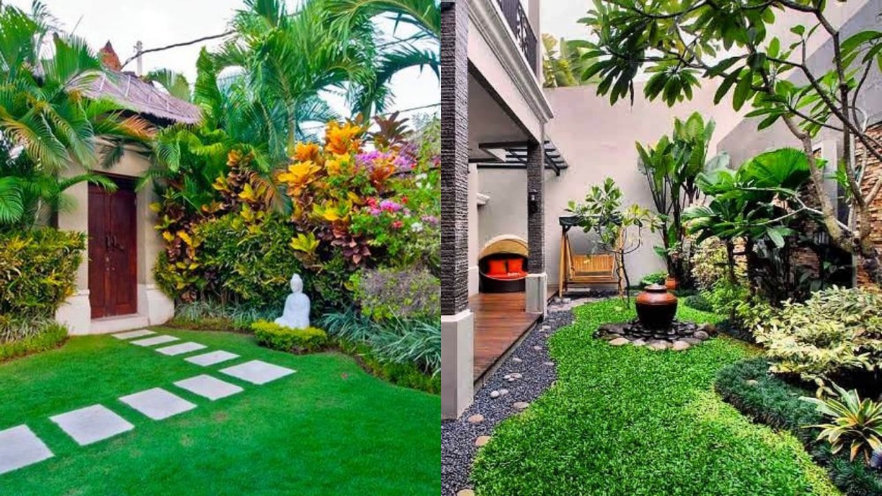 Desain Taman Bali Tropis, Rahasia Rumah Terasa Lebih Asri dan Mewah!
