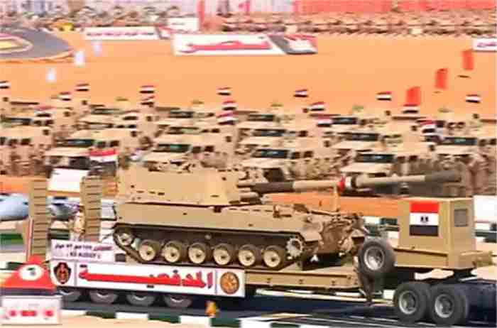 Woow, Begini Kekuatan Perang Mesir, Tampilkan Self Propelled Howitzer K9 Thunder Saat Parade Militer