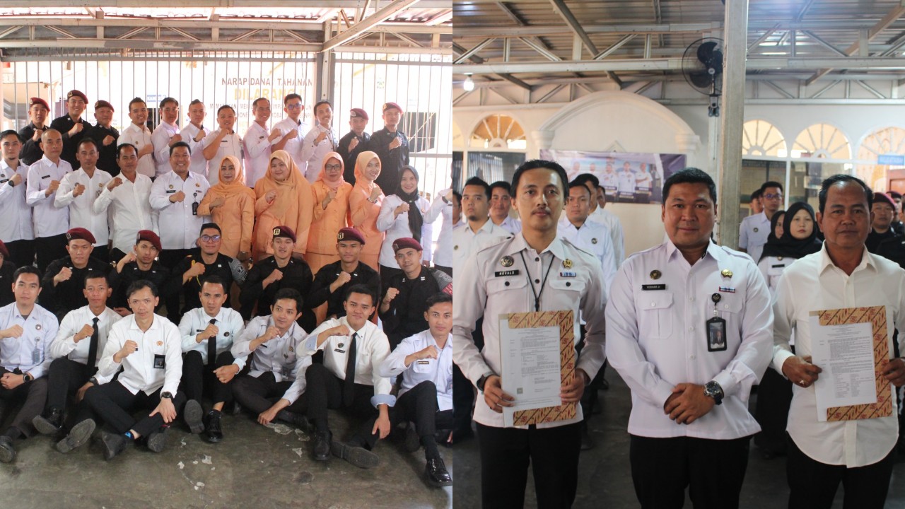 Lapas Pagar Alam Gelar Upacara Purna Bakti dan Kenaikan Pangkat Pegawai