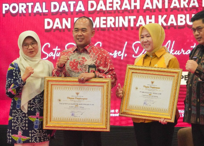 Pagar Alam Raih Penghargaan Terbaik Satu Data se-Sumsel