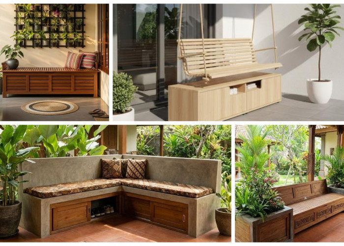 Teras Kecil Jadi Super Fungsional! 10 Model Bangku Storage yang Hemat Ruang dan Estetik