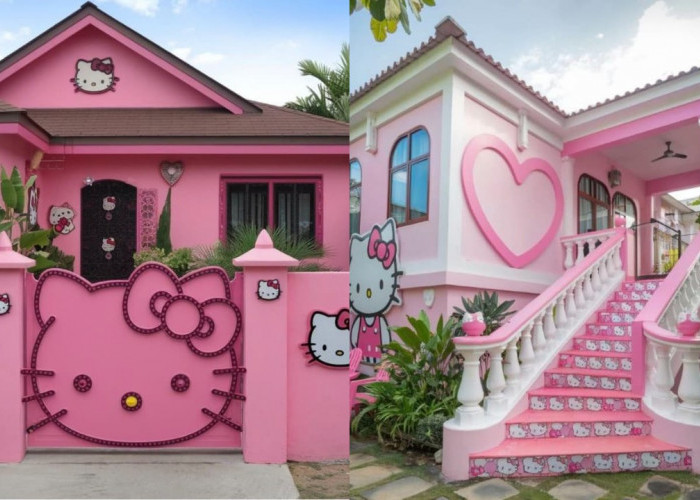 Desain Rumah Hello Kitty Bernuansa Pink yang Manis dan Ceria!