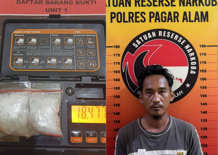Pengedar Narkoba dari Palembang Diamankan, 2 Paket Sedang Sabu Diamankan