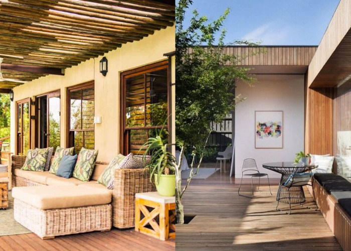 8 Desain Teras Rumah Minimalis dengan Kursi Kayu Panjang, Simpel tapi Bikin Betah!