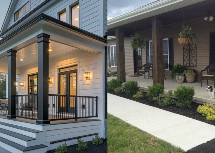 Model Tiang Teras Rumah Minimalis dari Kayu, Simpel tapi Bikin Fasad Makin Hangat!