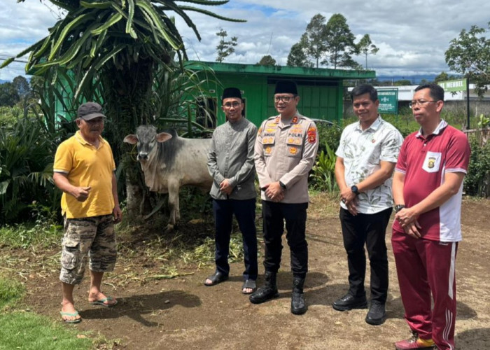 Serahkan Sapi Qurban kepada PCNU,  Kapolres : Momentum Perkuat Sinergi Polri - Elemen Masyarakat