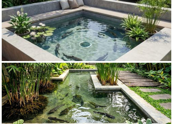 9 Inspirasi Kolam Lele yang Juga Berfungsi sebagai Taman Air, Cantik dan Fungsional