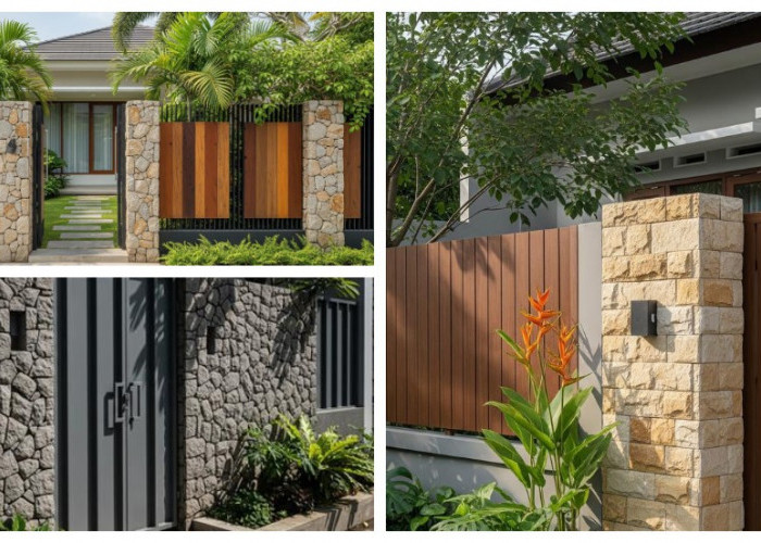 Inspirasi Pagar Rumah Modern: 8 Kombinasi Besi Hollow dan Batu Alam
