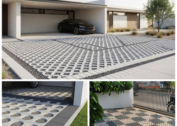 Carport Bebas Genangan! 4 Paving Block Penyerap Air yang Kuat dan Ramah Lingkungan!