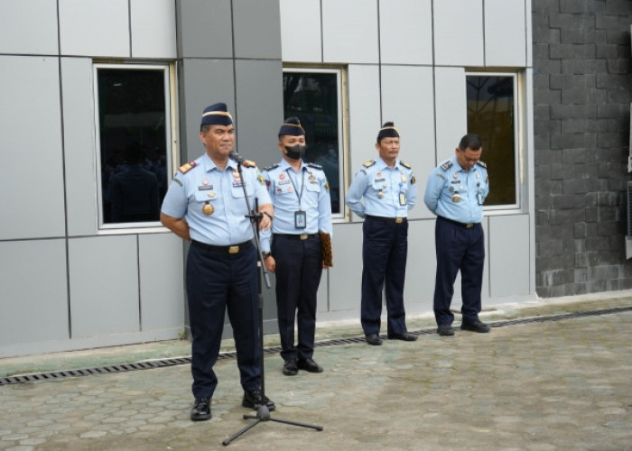 Awali Kepemimpinan di Sumatera Selatan, Kakanwil Ilham Djaya Pimpin Apel Pagi