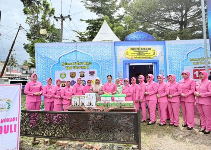 Kunjungi Pos Yan Ops Ketupat Musi 2026, Bhayangkari Pagar Alam Beri Dukungan Mensukseskan Pengamanan Lebaran