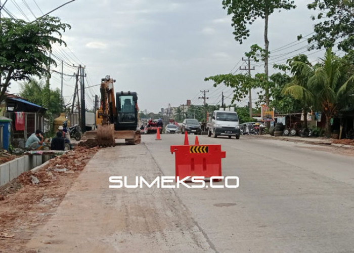 Perbaikan Drainase Jl SMB II Ditarget Rampung Agustus Mendatang