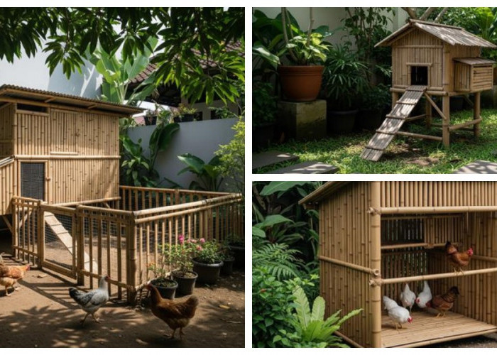 Praktis dan Ekonomis, 9 Kandang Ayam Minimalis dari Bambu Bekas untuk Lahan Terbatas