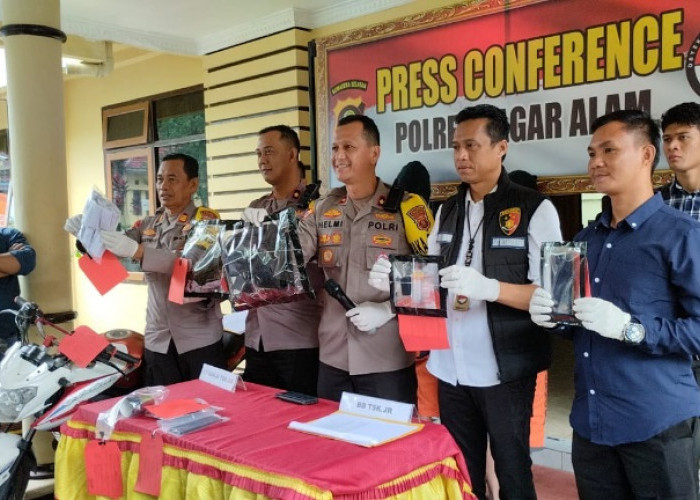 Polres Pagar Alam Pers Release Kasus Narkoba Sabu dan Ganja, Pelakunya Diduga Bandar