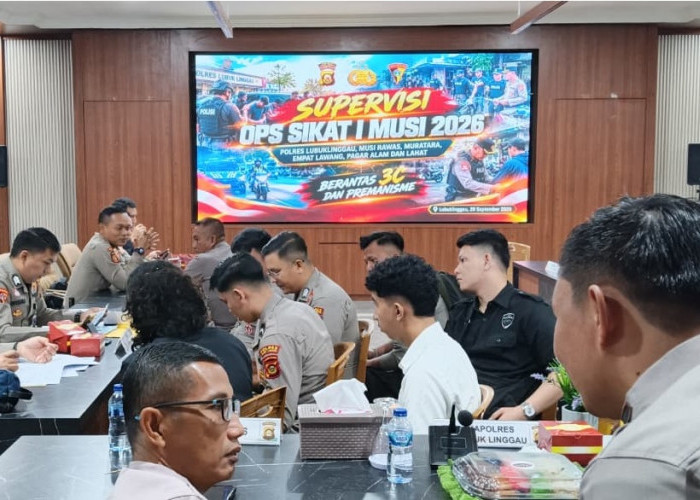 Polres Pagar Alam Ikuti Supervisi Ops Sikat Musi 2026