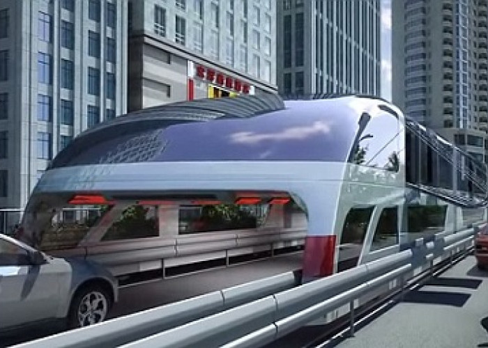 Membuka Jalan Menuju Masa Depan, Ini Dia Transit Elevated Bus (TEB) dari China Yang Lagi Viral