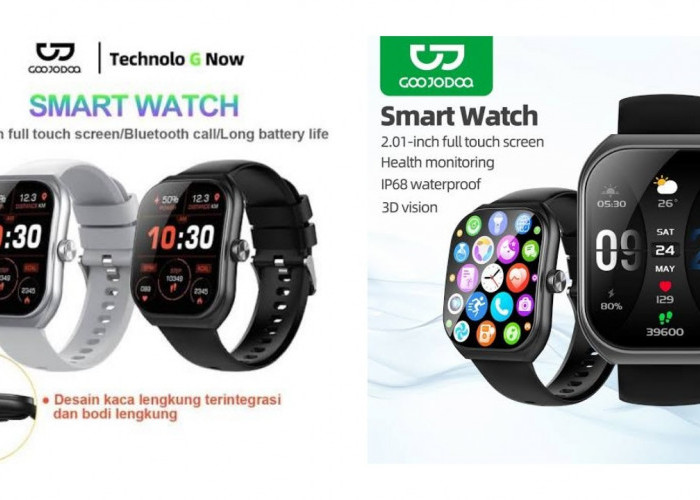 Goojodoq FB047 Harga Rp100 Ribuan, Smartwatch Mirip Apple Watch dengan Tombol Crown Aktif!