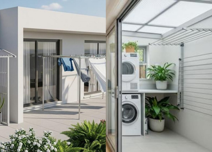 Inspirasi Rumah Mungil dengan Area Laundry Semi-Terbuka, Praktis dan Estetik!