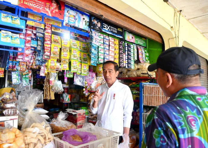 Presiden Jokowi Tinjau Aktivitas Perdagangan di Pasar Sentul