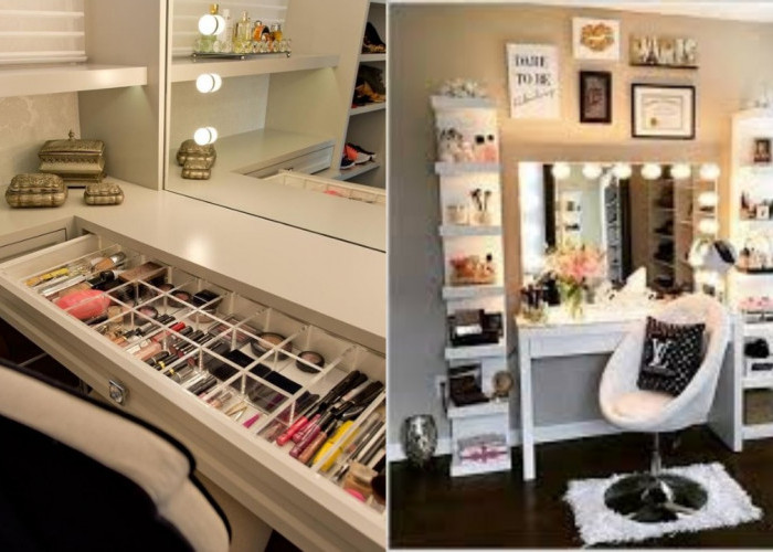 Gak Punya Meja Rias? Ini Ide Ruang Makeup Mini di Rumah