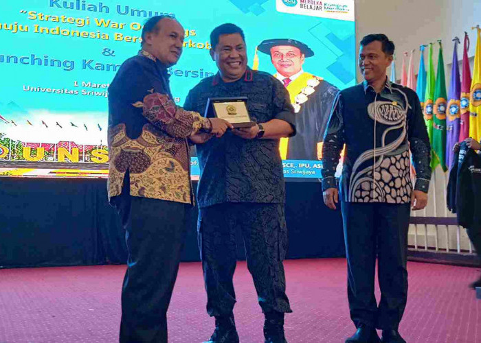 Kepala BNN RI Beri Kuliah Umum di UNSRI Sekaligus Launching Kampus Bersinar di Bumi Sriwijaya