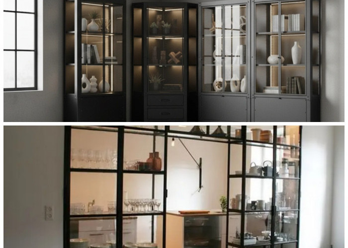Model Lemari Kaca Modern yang Mempercantik Interior dan Memberi Kesan Lega