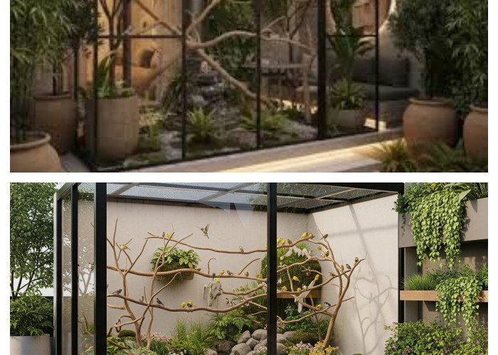 5 Gaya Teras dengan Kandang Burung, Kombinasi Modern dan Alam