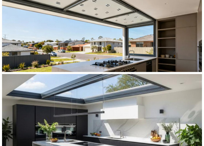 10 Ide Atap Sliding untuk Dapur Terbuka yang Praktis dan Bikin Suasana Jadi Segar!