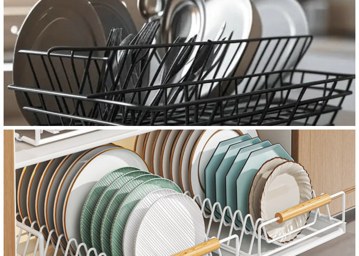 Anti Becek dan Lebih Higienis! Ide Rak Piring Wastafel untuk Dapur Rapi
