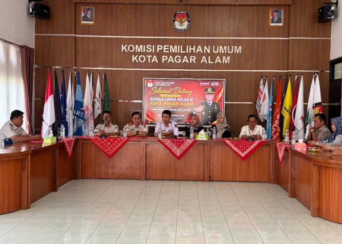 Lapas Pagar Alam Jalin Sinergi KPU dan Bawaslu, Angki Setyo: Kita penuhi Hak WBP Salurkan Suara