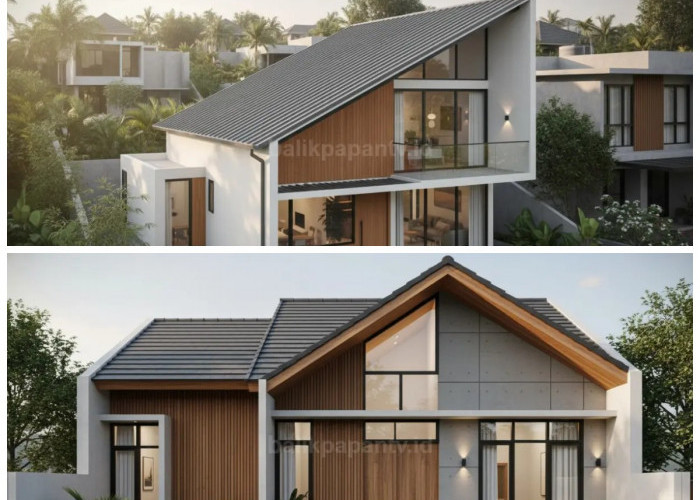 Desain Simpel Tanpa Ribet! Inspirasi Rumah Minimalis Atap Sandar Modern dan Estetik