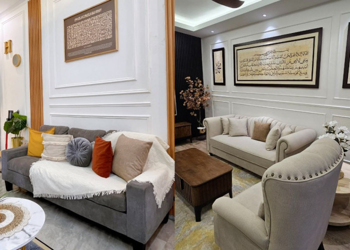 Inspirasi Kaligrafi Dinding Ruang Tamu Elegan, Rumah Terasa Lebih Sejuk!