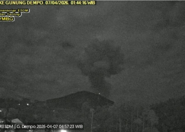 Gunung Dempo Erupsi Dini Hari, Kolom Abu Capai 2.500 Meter