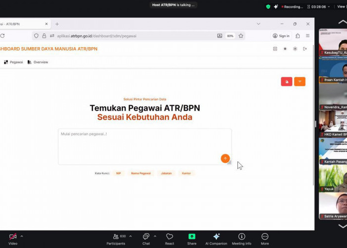 ATR/BPN Luncurkan Dashboard SDM, Mutasi dan Promosi Kini Lebih Cepat dan Transparan