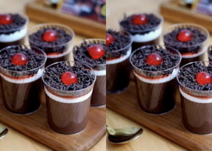 Lezatnya Puding Black Forest, Dessert Elegan dengan Rasa Klasik