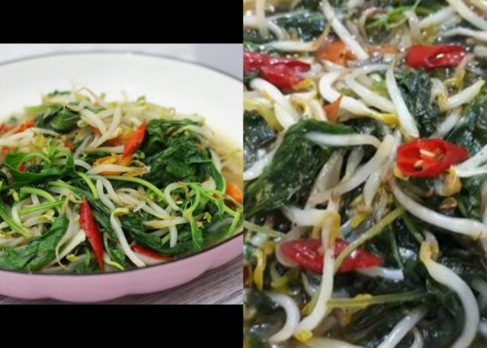 Cara Praktis Membuat Tumis Bayam Taoge, Untuk Lauk Makan Siang!